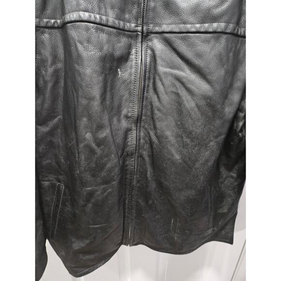 Vintage Wilsons M. Julian Leather Men's Jacket XL Thinsulate Insulation Black - Picture 4 of 16
